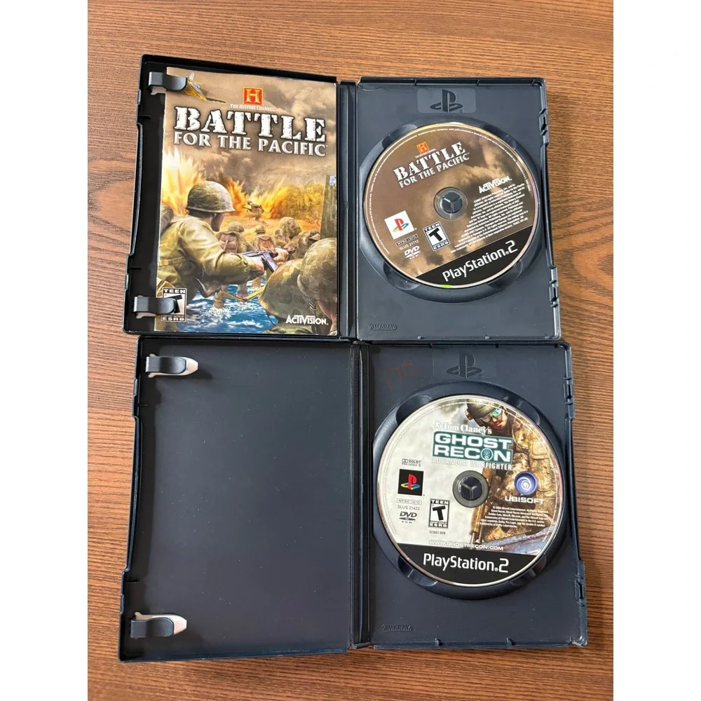 Sony PlayStation 2 Video Game Bundle PS2‎ NTSC Good Ghost Recon Italian Job 4-k